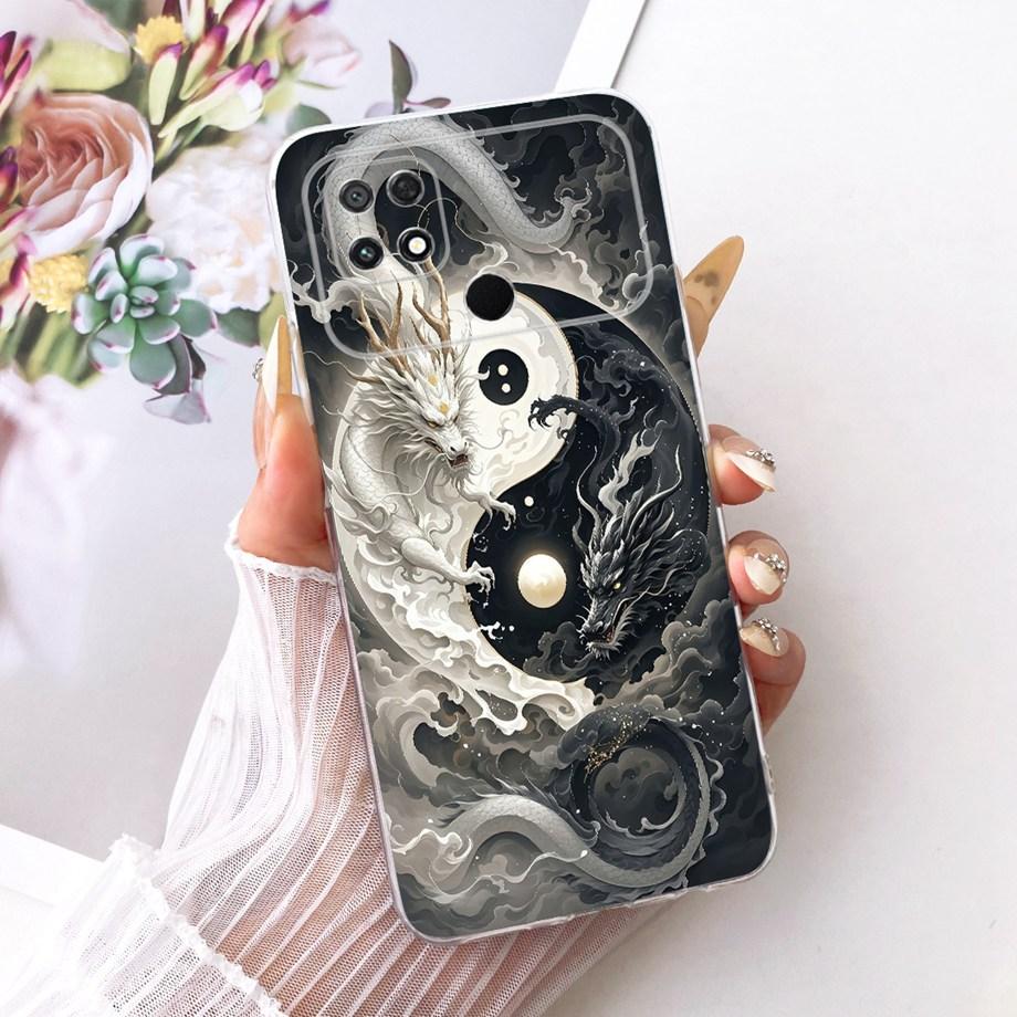 For Xiaomi Poco C40 C50 C51 Phone Case Luxury Flower Butterfly Cartoon Bow Pattern Back Cover Soft TPU Silicone Bumper Housing