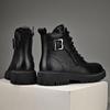Leather Martin Boots Men's Motorcycle Boots Single Boots Thick Sole