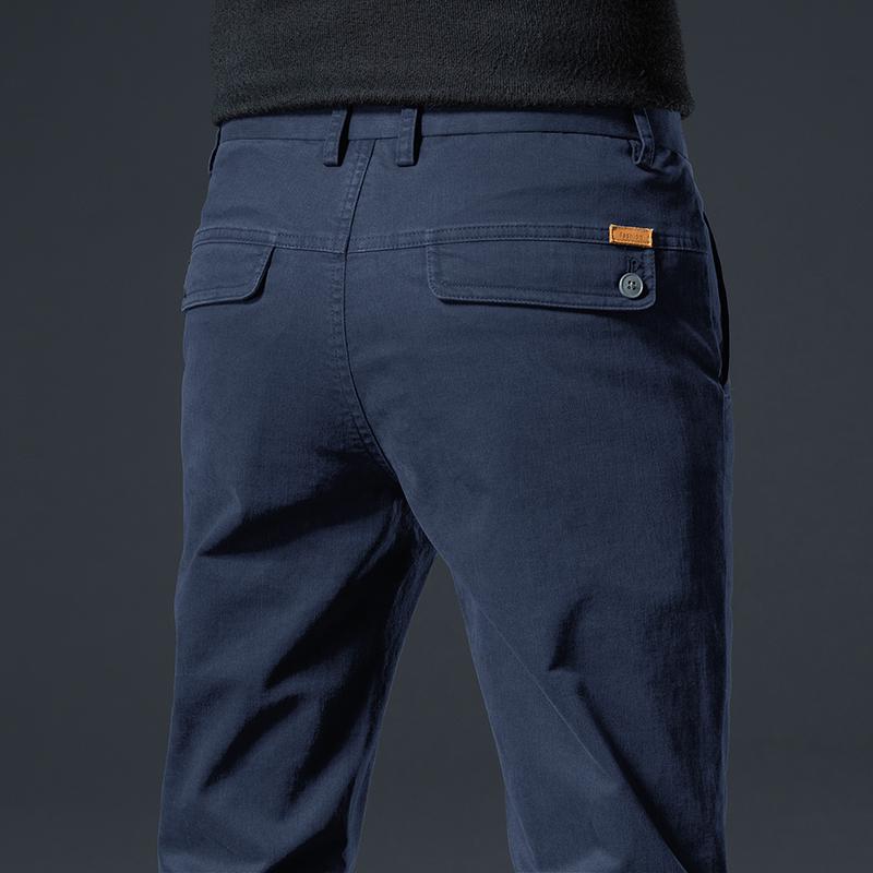 

2025 Чоловічі чорні вузькі прямі повсякденні ділові штани високого класу 36