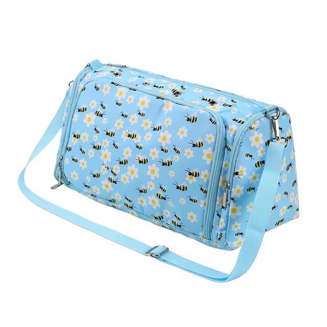 

Oxford Fabric Large Capacity Knitting Yarn Organizer Bag Travel Tote with Multiple Pockets for Crochet Hooks Accessories