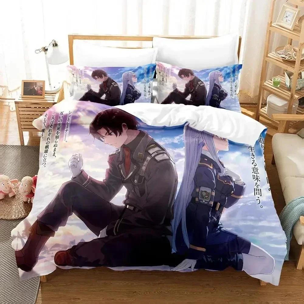 Anime 86 Eighty Six Bedding Set Printed Bed Set With Pillowcase Bed Duvet Cover Soft Queen King Size Bedclothes Home Boys Adult