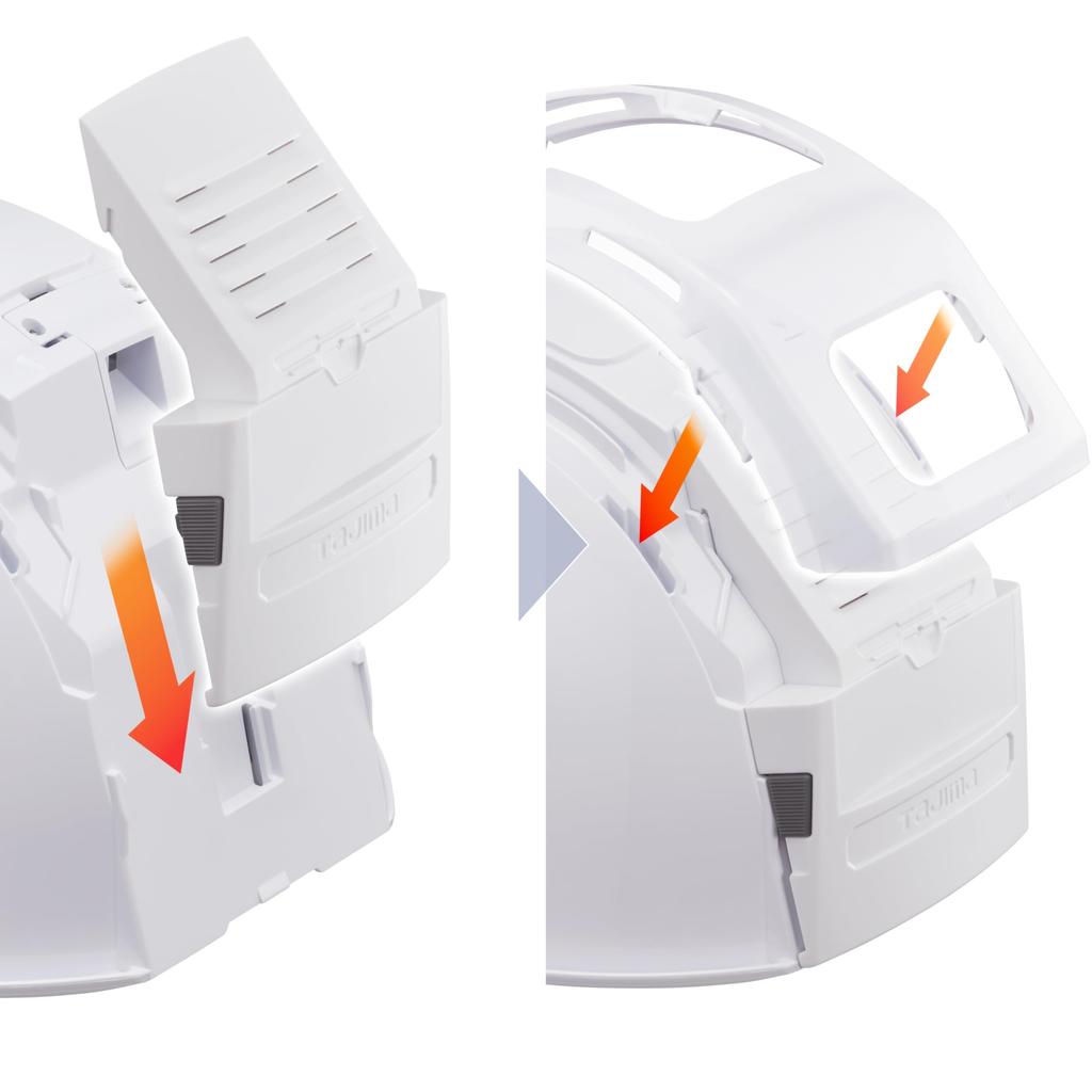 Tajima Helmet Safety Helmet White HSWWB. Certified by the Ministry of Health, Labor and Welfare for protection from flying and falling objects and