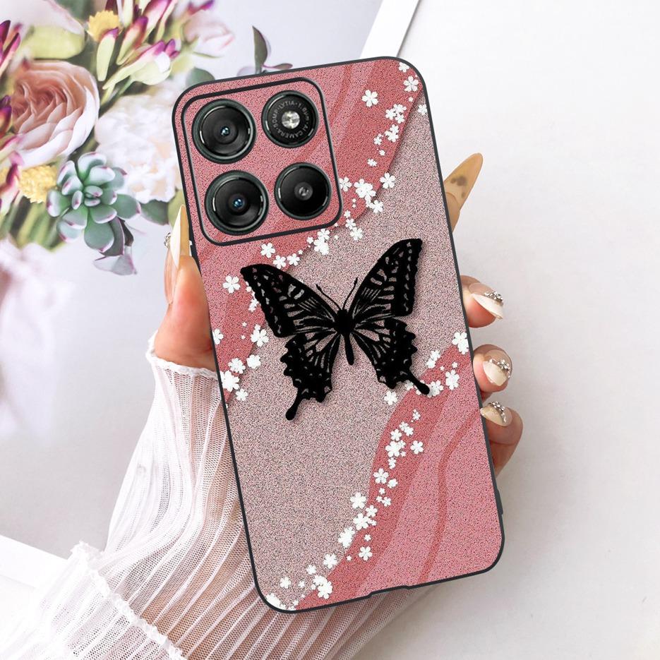 Pro pouzdro Motorola Moto G67 Moto G77 XT2621-2 Roztomilý kryt s malovaným srdíčkem Láska Měkké silikonové pouzdro Pro Motorola G77 G 67 MotoG67 Tašky