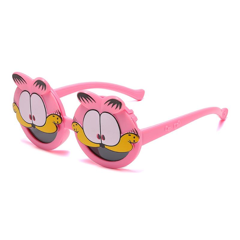 7328 New Clamshell Cartoon Children'S Sunglasses Boys And Girls Uv Protection Sunglasses Garfield Glasses