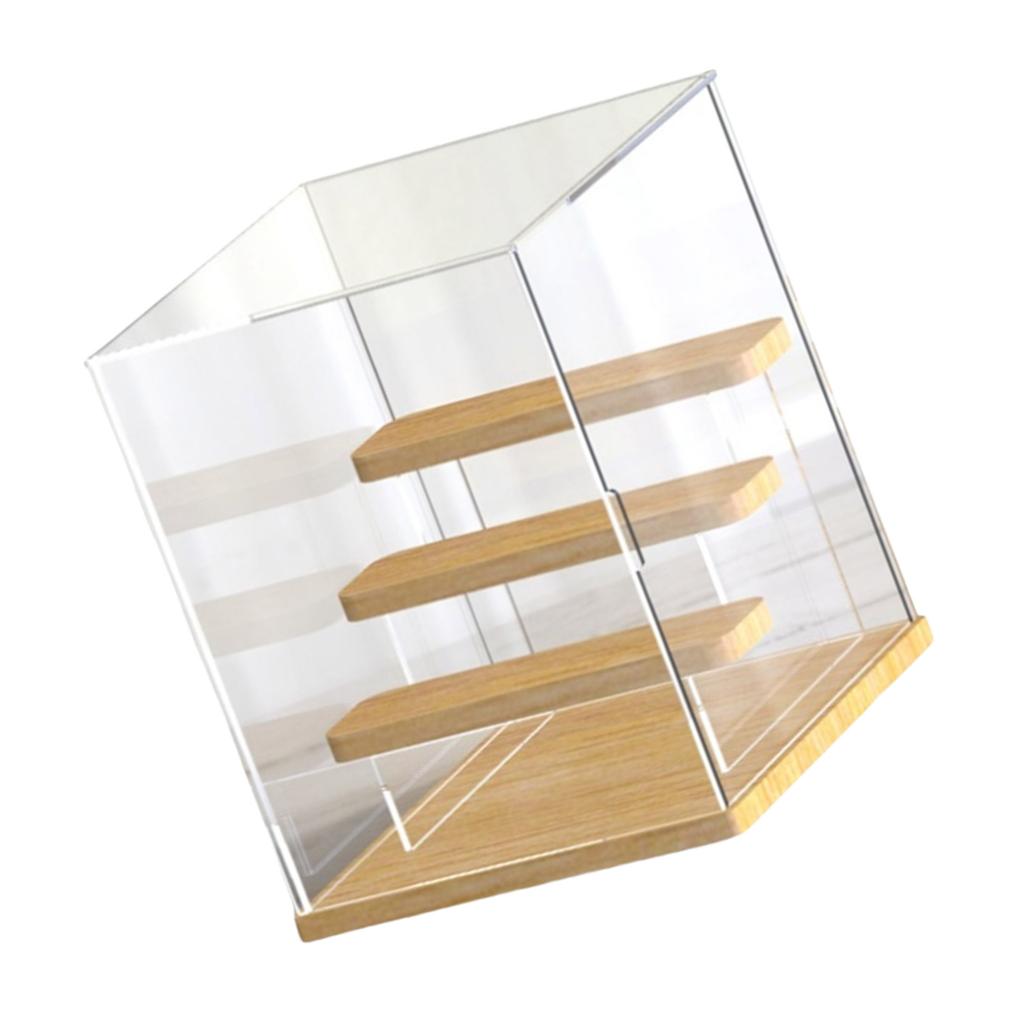 Transparent Acrylic Storage Box for Toy Models Removable Shelf Jewelry Organizer Sturdy CollectibleS Display Case