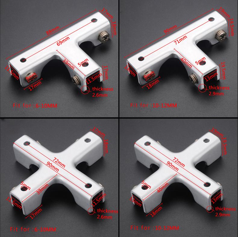 Glasklemmenbeschläge aus Edelstahl 304, rechtwinklige LT-Beschläge, Hardware-Befestigung