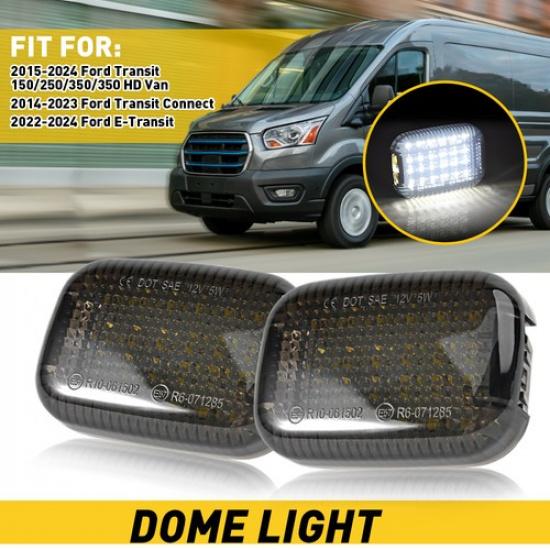 

Smoked PAIR Cargo Lights Lens 24-LED Van For Dome 2014- Connect Ford Transit