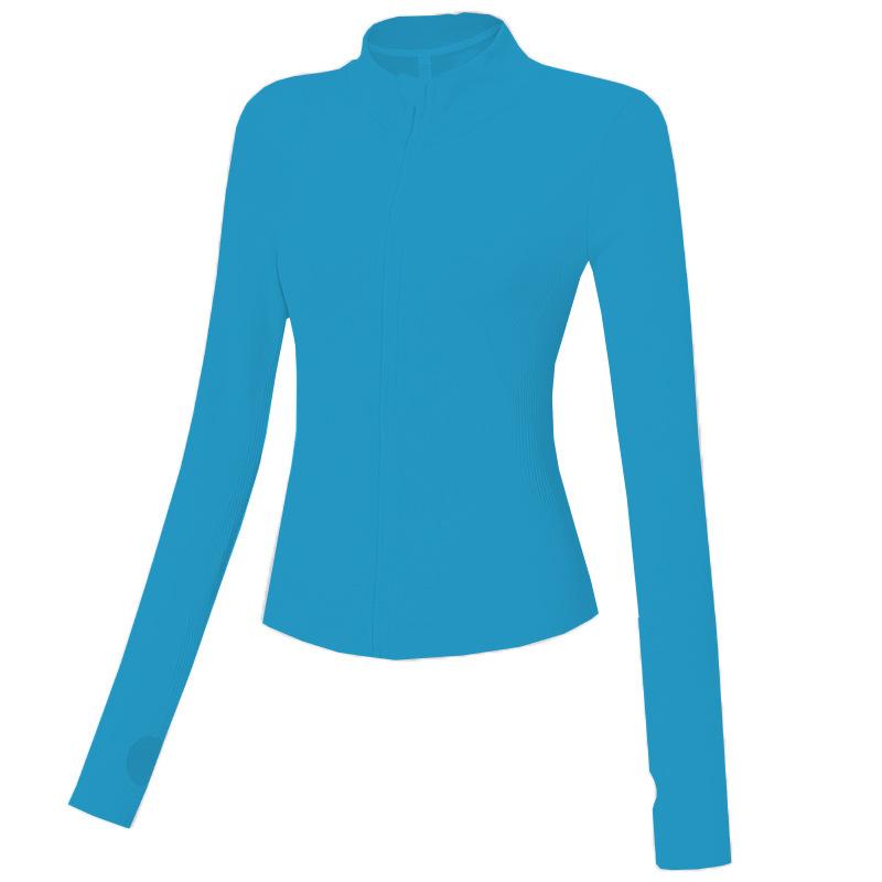 New Naked Zipper Fitness And Leisure Outdoor Tight Top For Running And Sports, Slim Long Sleeve Jacket For Women