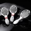 Electroplated Silver Massage Comb with Folding Mirror and Anti-Static Air Cushion – Student Girl Ins Style