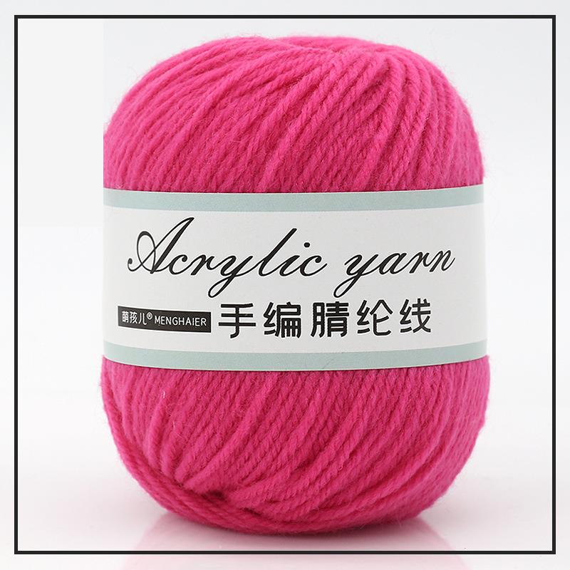 4-trådig akrylfibergarn för handstickning, blandgarn, virkning, halsduk, DIY-garn, handgjorda sybehör
