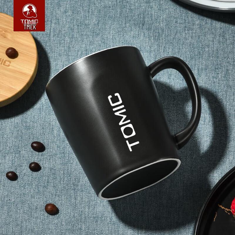 TOMIC 400ml Ceramic Coffee Mug with Lid