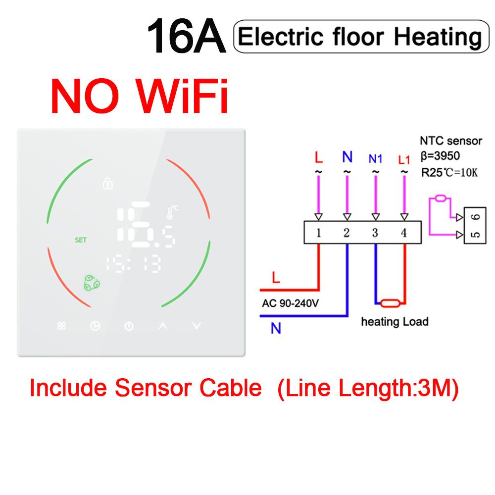 Tuya WiFi Smart Thermostat Electric Floor Heating TRV Water Gas Boiler Temperature Voice Remote Controller for Google Home Alexa