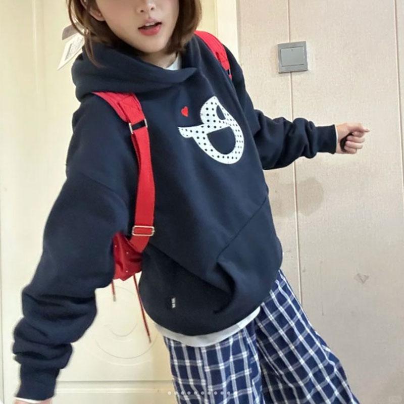 

Винтажные модные свитшоты с буквенными нашивками, осенне-зимний флис, американские худи с капюшоном, женские повседневные свободные толстовки M