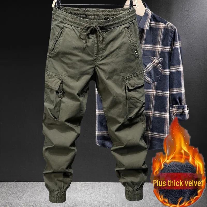Men's Plus-Size Elastic Work Pants - Wear & Dirt Resistant, Cuffed Construction Overalls