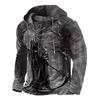 Herren Kapuzenpullover Lockerer Schnitt Mit 3D Digitalem Tierdruck Air Layer Stoff Langarm Freizeit Oberteil Alles