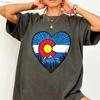 Colorado T Shirt Heart Flag Retro Crewneck Sweat For Vintage Unisex Graphic Breathable Designer Clothes Homme Casual