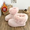 Thick-soled heightening, piled and thickened snow boots for women, winter new versatile wool cotton boots, warm and non-slip short boots