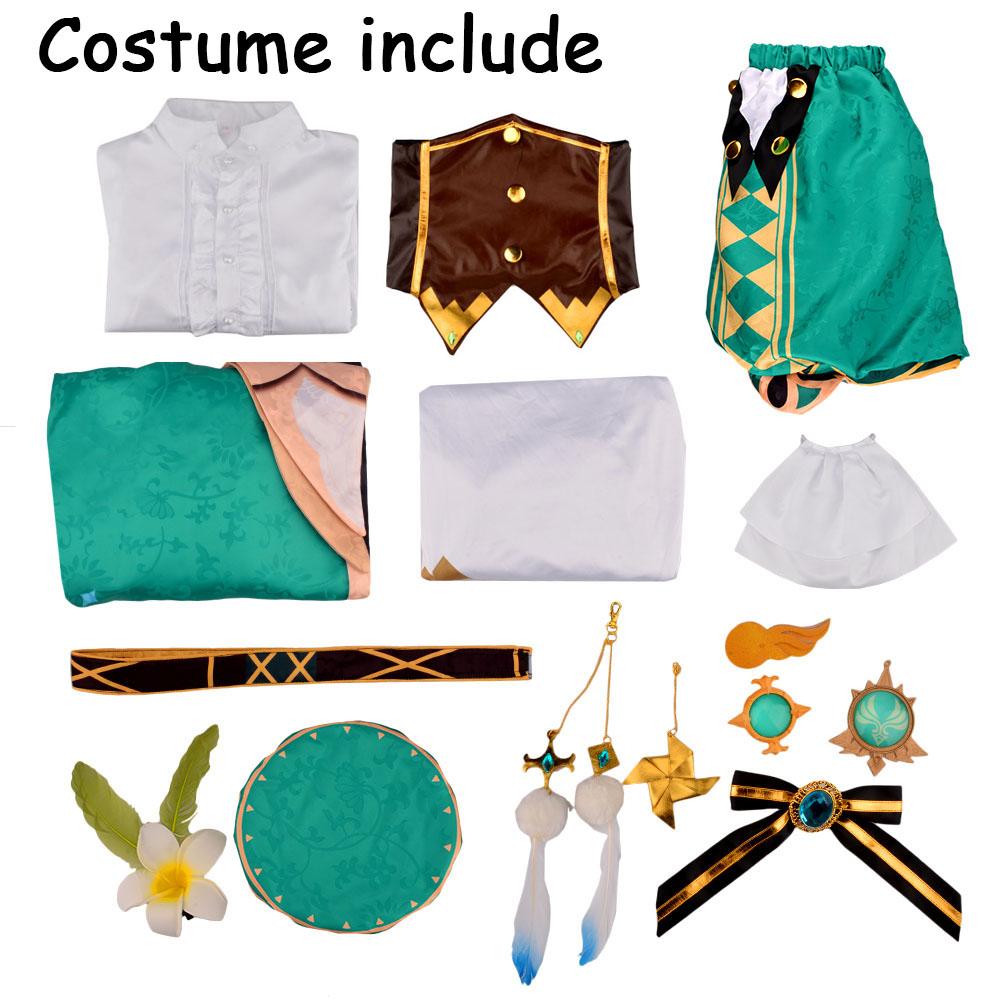 Novo venti cosplay windy wenty conjunto completo jogo terno uniforme menina traje S-XL wendy