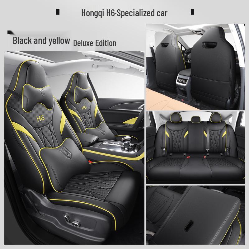 Universal Leather Car Seat Cushion for Hongqi H6 - New Model for All Seasons