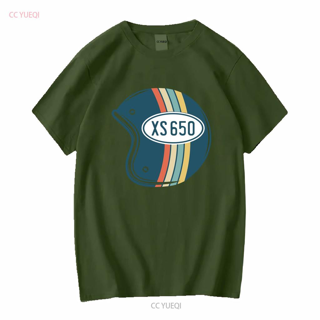 XS650 Retro Old Style HelmeT T Shirt XS 650 Cafe Racer Vintage Look Long or Short Sleeves Vintage Washed Unisex Comfortable