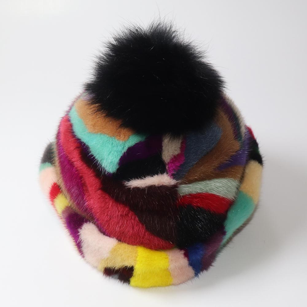 New Women Winter Real Fur Baseball Cap Natural Warm Mink Fur Hat Lady Thick Quality 100% Genuine Real Mink Fur Hats