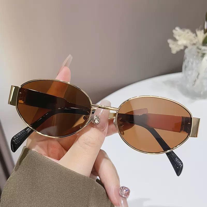Summer Women New Trendy Vinatge Oval Frame Sunglasses