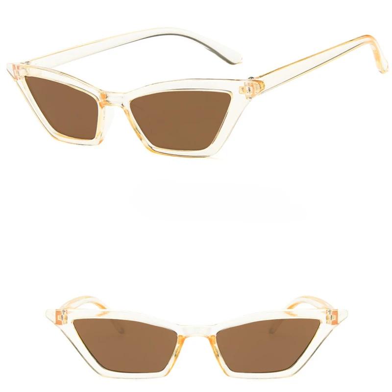 

Cat Eye Sunglasses Women Punk New Trend Triangle Small Frame Vintage Brand Design Eyewear Driving UV400 Sun Glasses Gafas De Sol шампанського