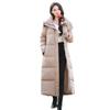 Long down cotton jacket women's 2025 new winter thickened over the knee loose cotton jacket plus size jacket