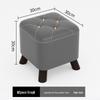 Solid Wood Footstool: Creative Tech Fabric, Multi-Use Coffee Table or Sofa Stool for Living Room