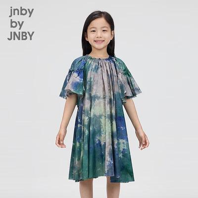 JNBY Girls' Casual Cotton A-Line Dress