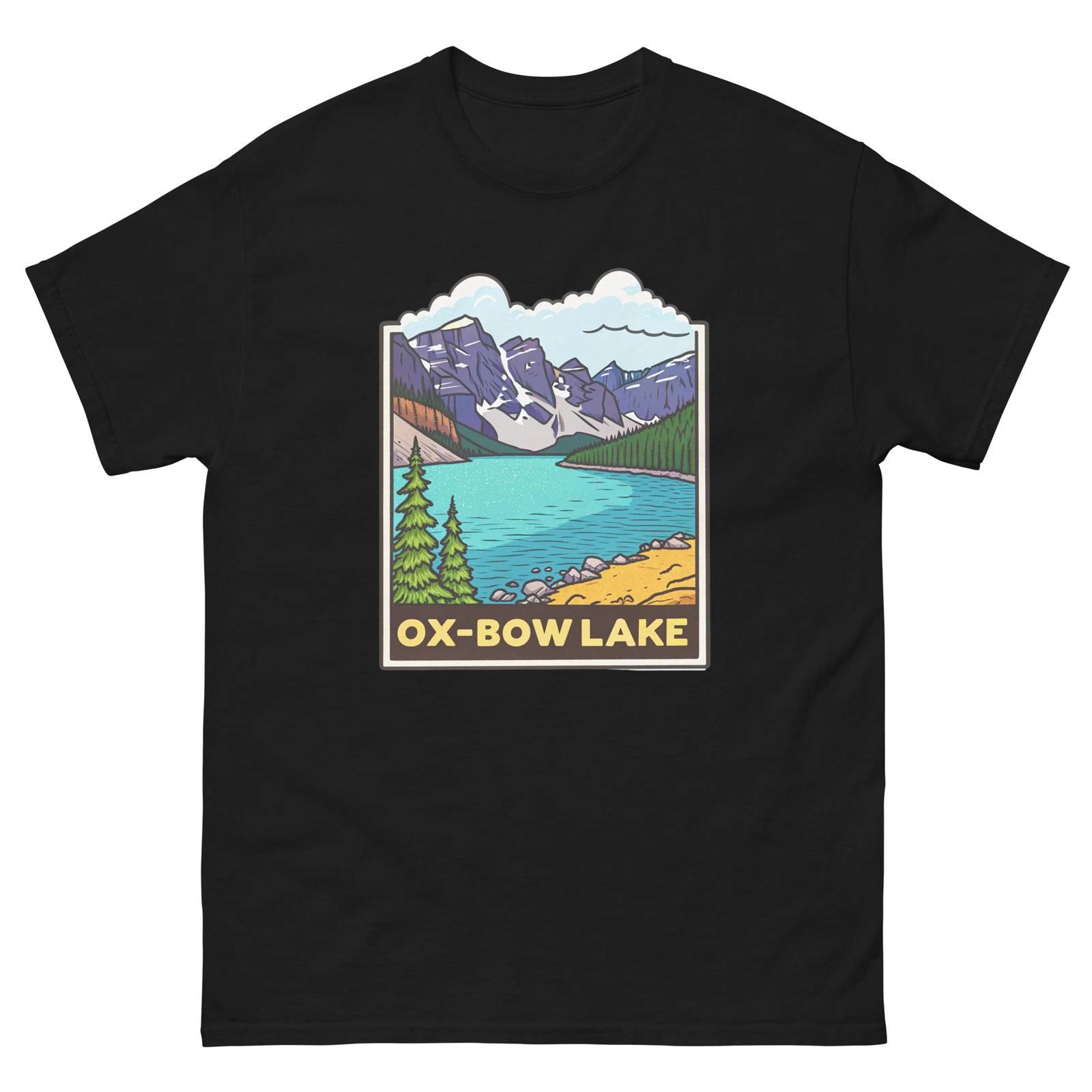 Ox-Bow Lake Geographical Landscape Location Scenery T-Shirt 3XL