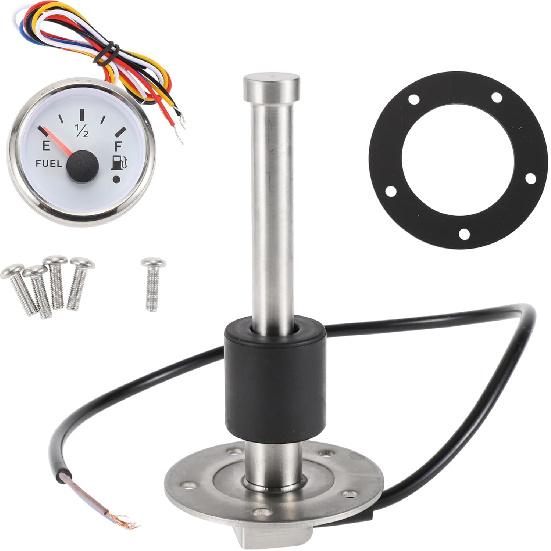 

Fuel Sending Unit and Gauge Kit 216mm Length Boat Fuel Sending Unit Marine Fuel Sender Unit Metal Silver Tone 1 Set 240-33 Ohm 4.92