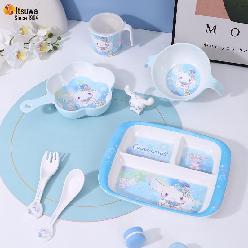 WUHE Cinnamoroll Odporna na upadki Miseczka dla dzieci z uchwytem w kształcie płatka