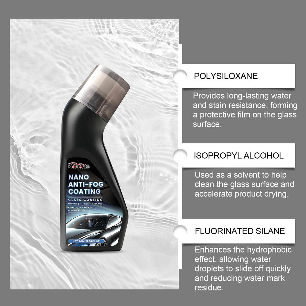 Windshield Nano Anti-Fog Coating Spray With Spong Ceramic Nano Crystal Hydrophobic Layer Polishing Paint Agent Car Polishing