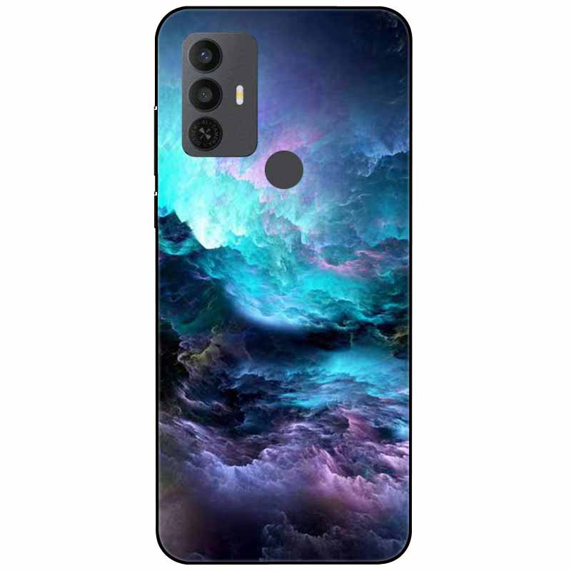 Phone Cover For Alcatel 1V 2021 Case Silicone Lovely Black Bumper Soft TPU Coque for Alcatel 1V (2021) 6002A 6002D 1 V Shells