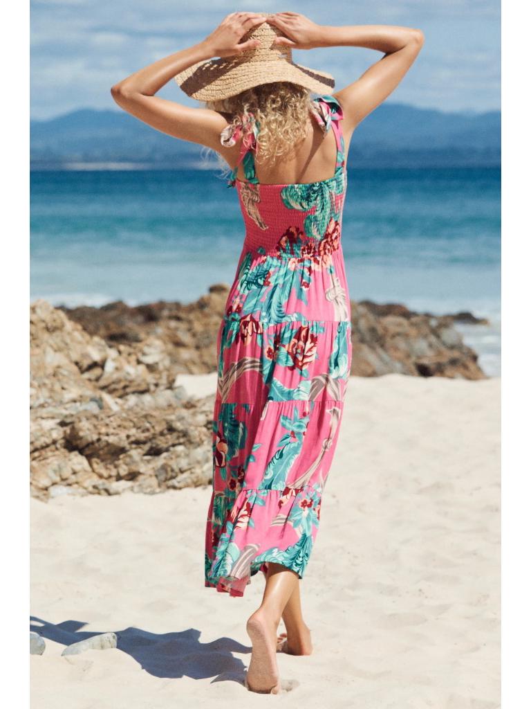 2025 Summer Women's Sleeveless Hot Girl Print Long Dress