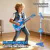 Electric Guitar Electronic Musical Instruments Multi-functional Kids' Microphone Sing Song Educational Games Toys for Girls Boys