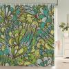 Colorful Beautiful Flowers Shower Curtains With 12 Hooks Floral Printed Fabric Shower Curtain Waterproof Polyester Bath Screen