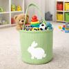 Cloth Easter Rabbit Basket Plaid Easter Egg Hunt Basket Tote Plaid Basket  Household Use