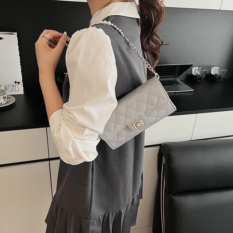 Rhombus chain small bag women's summer new versatile popular shoulder bag premium messenger bag