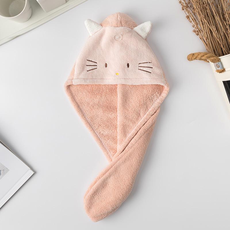 Mädchen Schnelltrocknend Super Saugfähig Cartoon Haarhandtuch Wickel