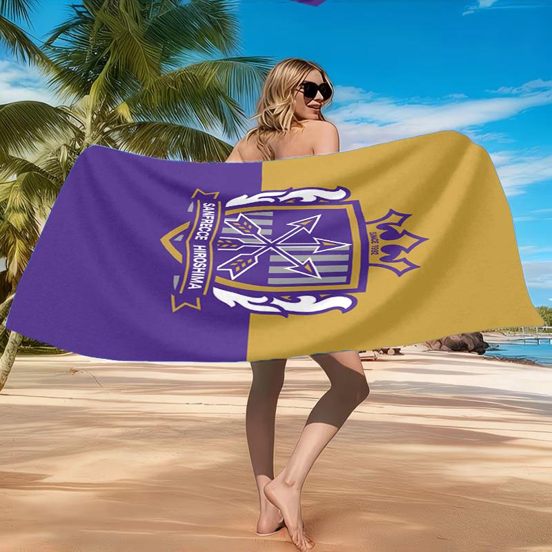 Fußballverein Wappen Aufgedrucktes Mikrofaser Strandtuch, Weich Und Saugfähig, Schnelltrocknend, Ideal für Sommerreisen, Strand-Essential, Schwimmbad
