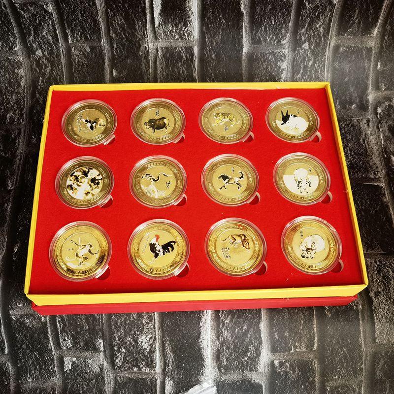 Xu Beihong s Twelve Zodiac Commemorative Medallion Gift Set with 12 Zodiac Colored Gold Commemorative Coins 1