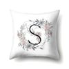Polyester Pillowcase Simple and Fresh Xiaohua Home Furnishing 26 English Letter Printed Waist Cushion Pillowcase