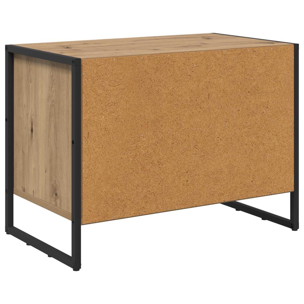 Shoe Cabinet Rustic Oak Finish 60 x 35 x 44 cm Engineered Wood