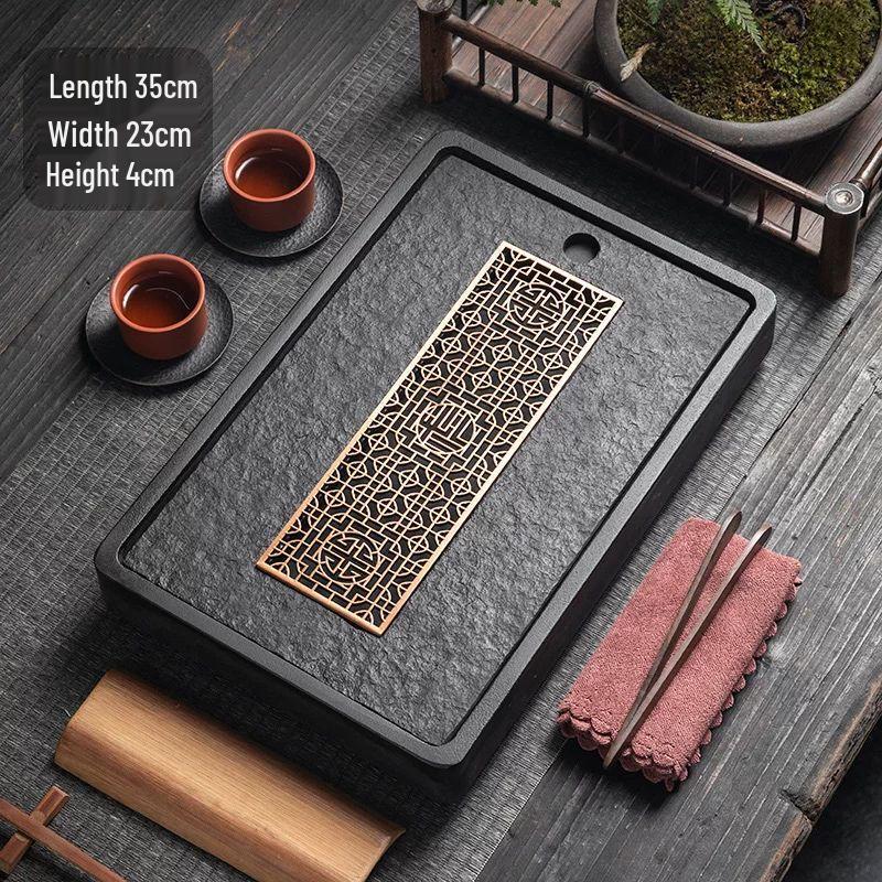 Household Basalt Stone Tea Tray