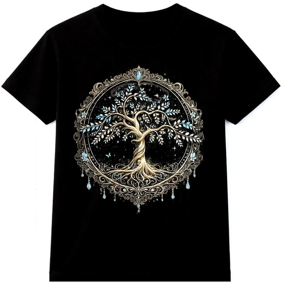 Tree of Life T-Shirt Ornate Celtic Fantasy Art Spiritual Graphic Nature Tee 2XL