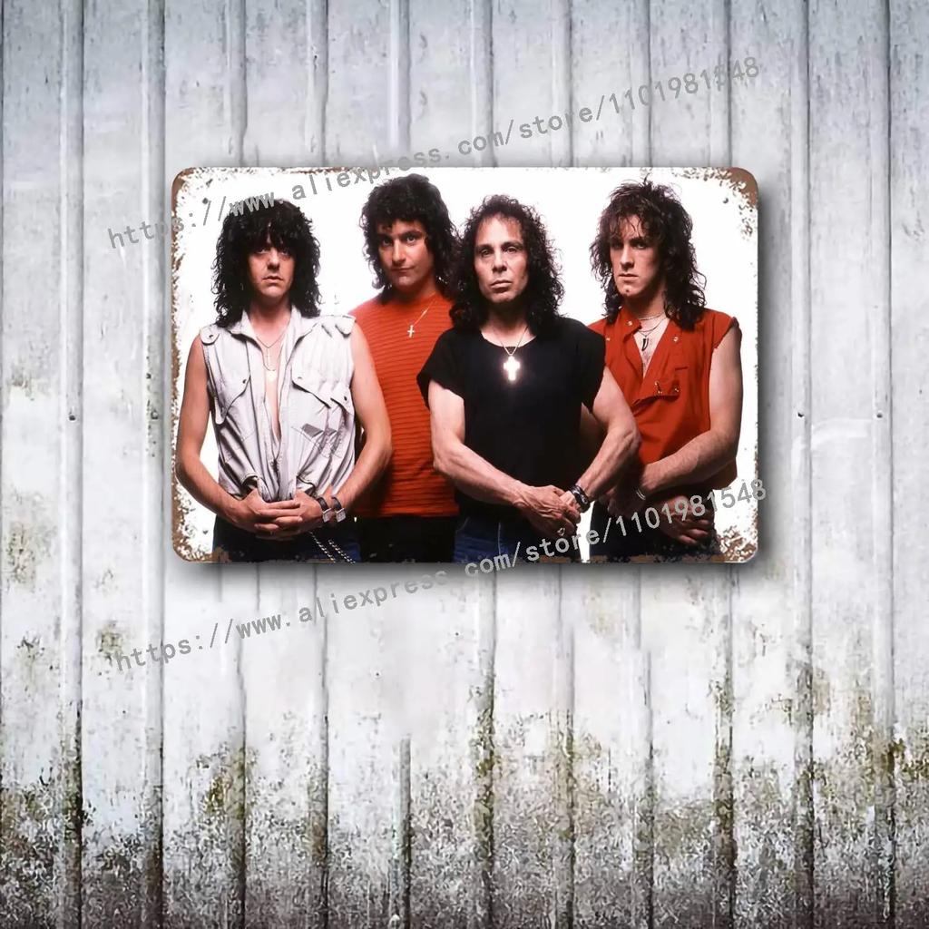 Dio Bands Metal Decor Poster Vintage Tin Sign Metal Sign Decorative Plaque for Pub Bar Man Cave Club Wall Decoration