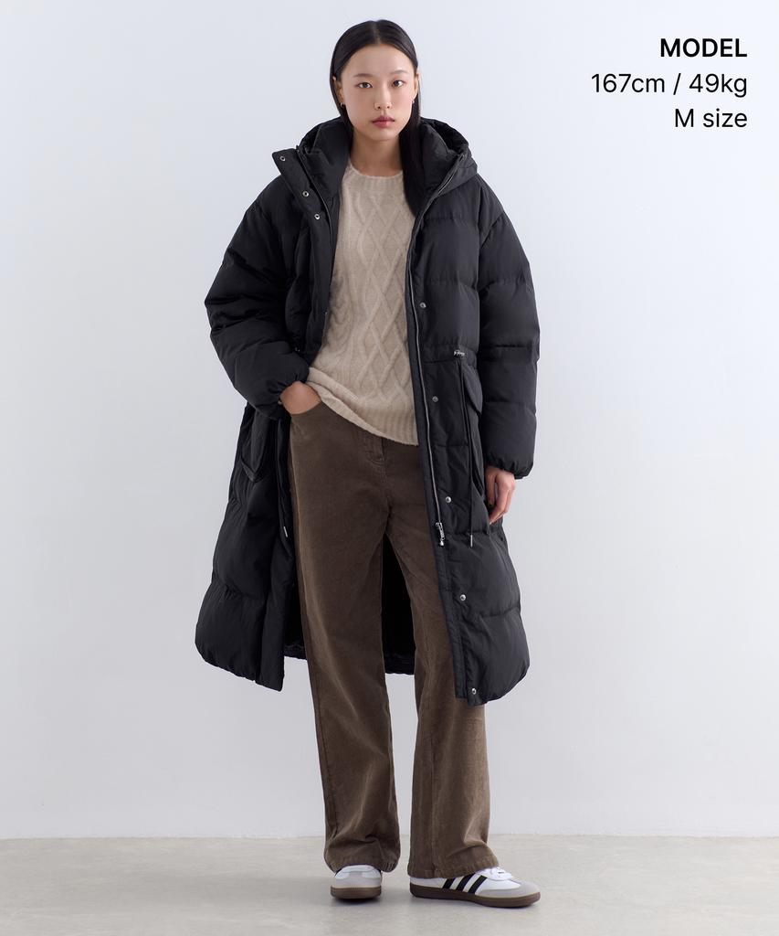 Musinsa Standard Woman Women'S Oversized Hooded Long Down Parka [Black]