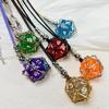 Adjustable Crystal Cage Necklace For Natural Stones Mesh Pendant Clavicle Chain Unisex Jewelry Gift For Men And Women